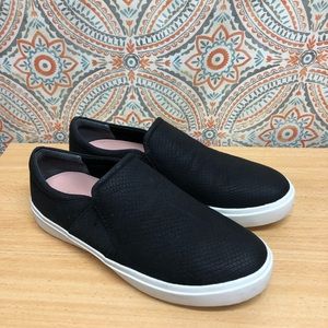 Dr. Scholls Be Free Loafers Reptile Black Snake Print Size 8.5